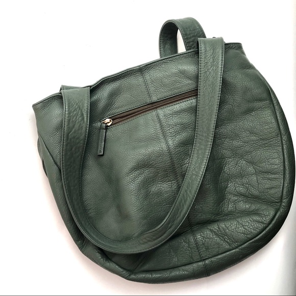 j. P. Ourse Handbags - J.P. Ourse Leather vintage green purse handbag